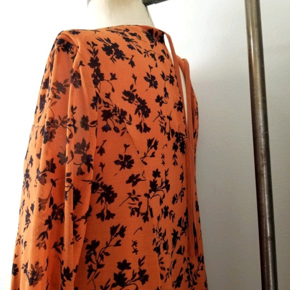 !!SOLD!! Burnt Orange Urban Outfitters Dress - Picture 6 of 7